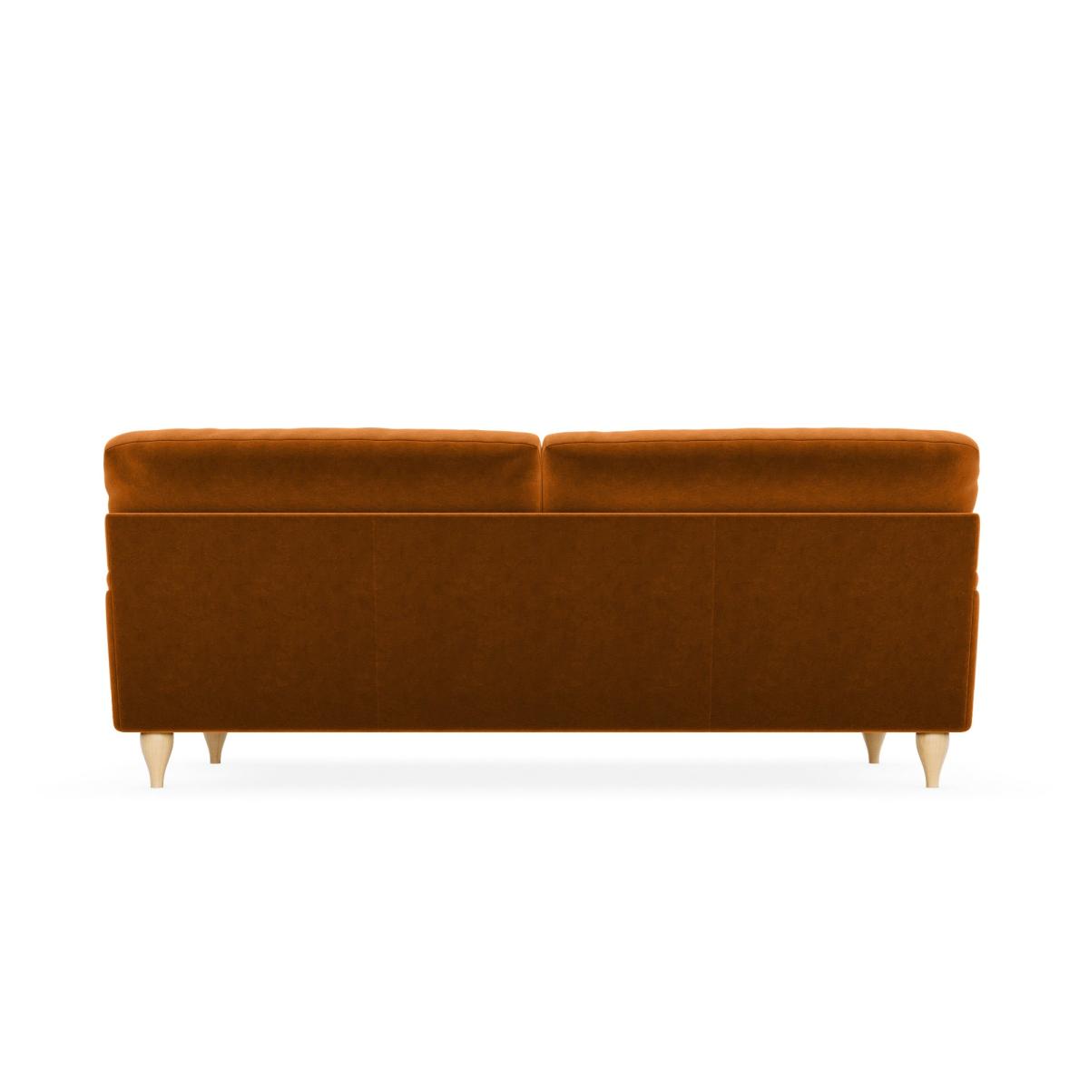 Darwin Luxury Velvet 4 Seater Sofa Luxury Velvet Orange Umber – image 5