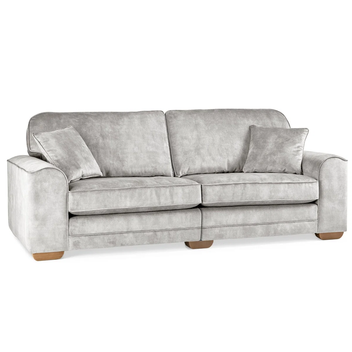 Morello 4 Seater Sofa Slub Velvet Brown – image 2