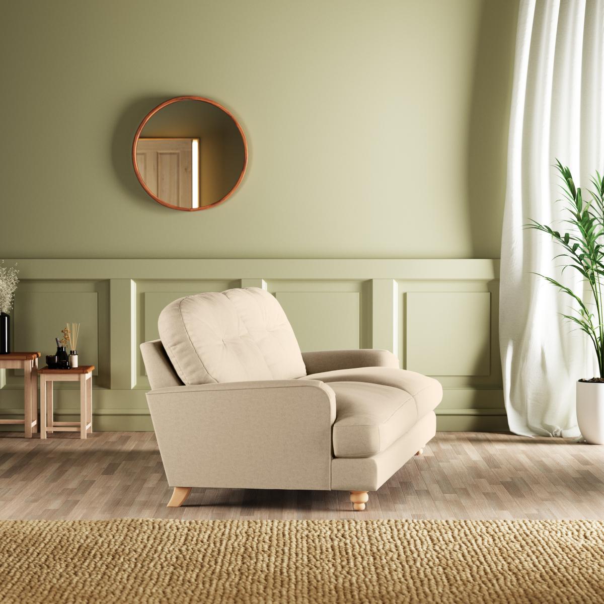 Martha Vintage Velvet 4 Seater Sofa Vintage Velvet Warm Sand – image 3