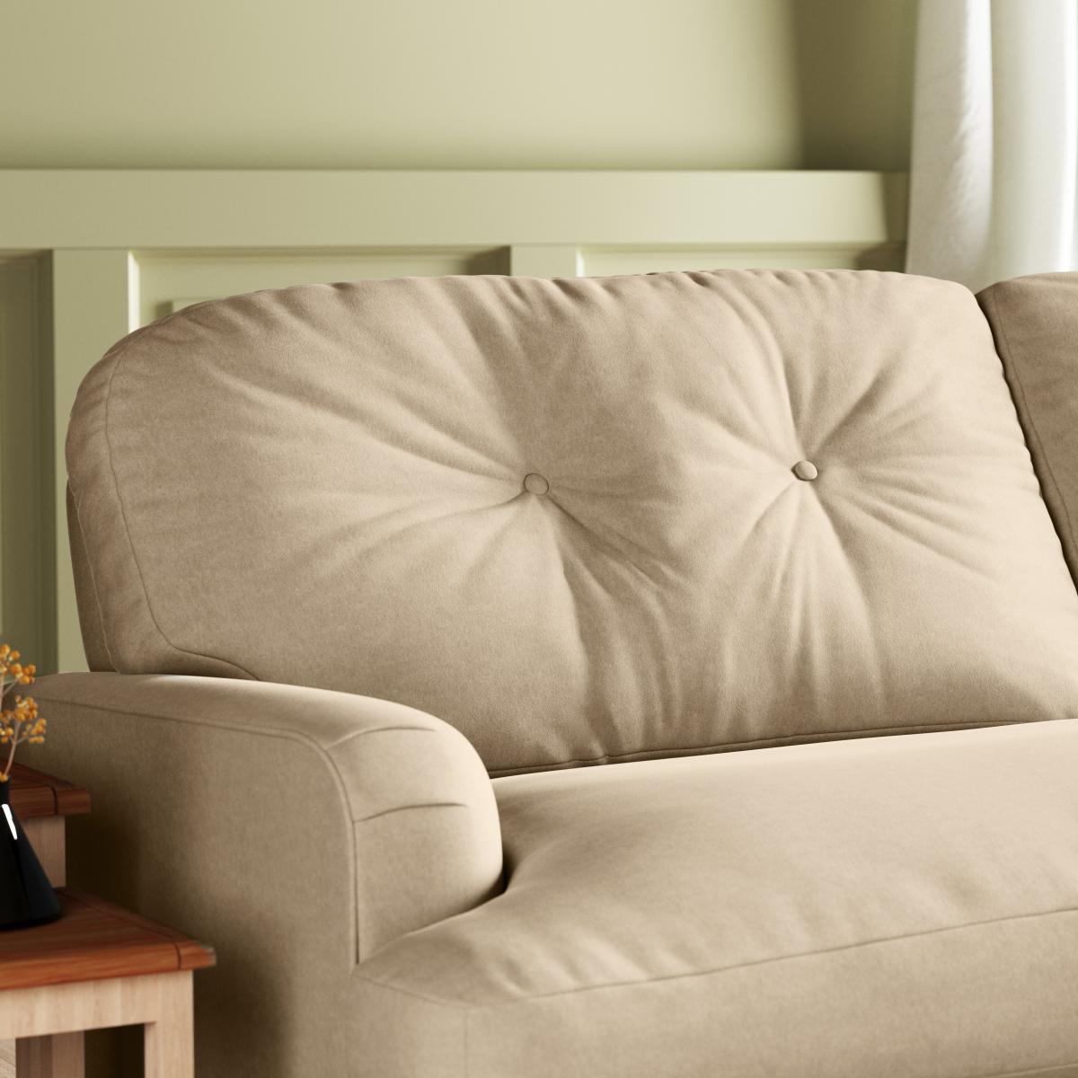 Martha Vintage Velvet 4 Seater Sofa Vintage Velvet Warm Sand – image 5