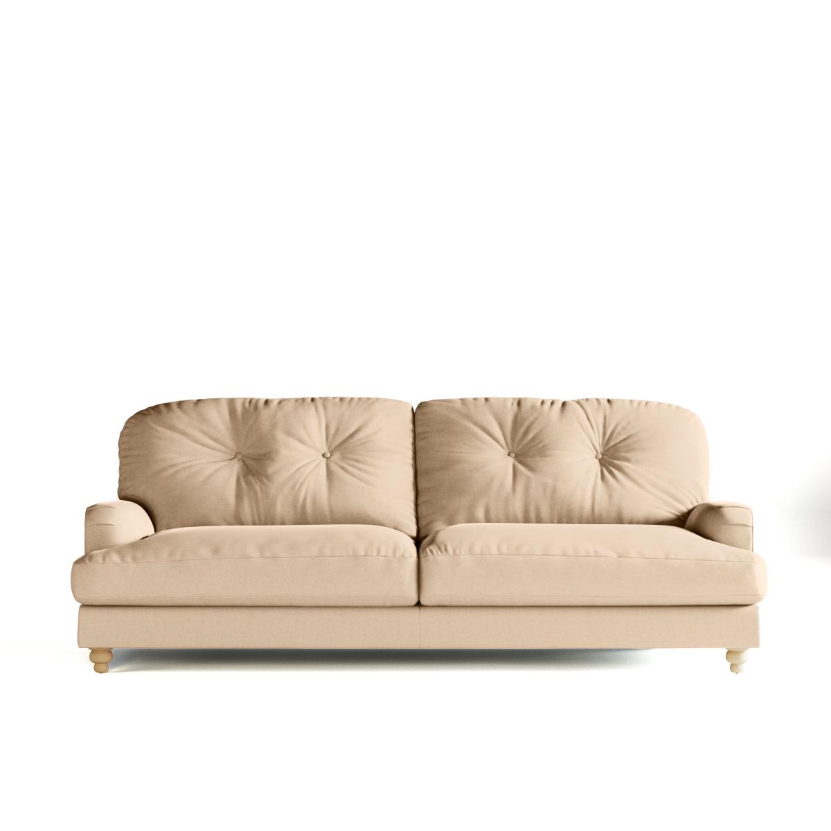 Martha Vintage Velvet 4 Seater Sofa Vintage Velvet Warm Sand – image 8