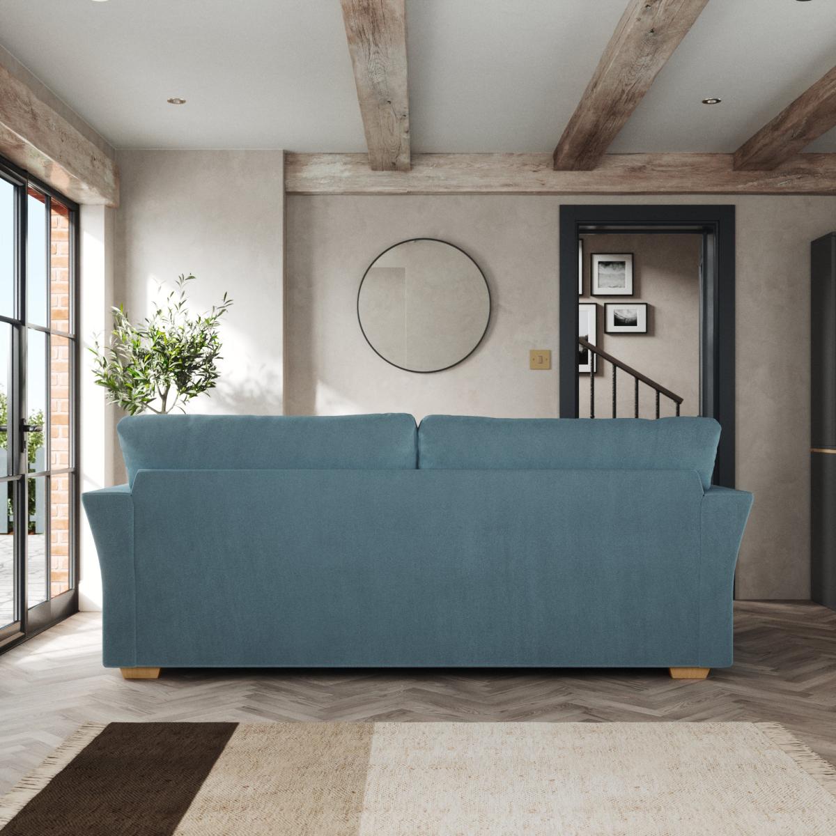 Blakeney 4 Seater Sofa Cosy Velvet Pacific – image 4