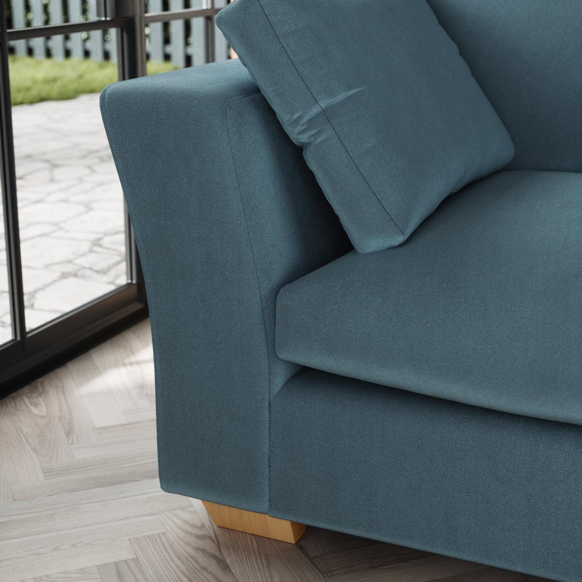 Blakeney 4 Seater Sofa Cosy Velvet Pacific – image 5