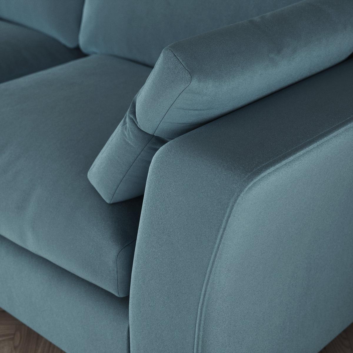 Blakeney 4 Seater Sofa Cosy Velvet Pacific – image 6