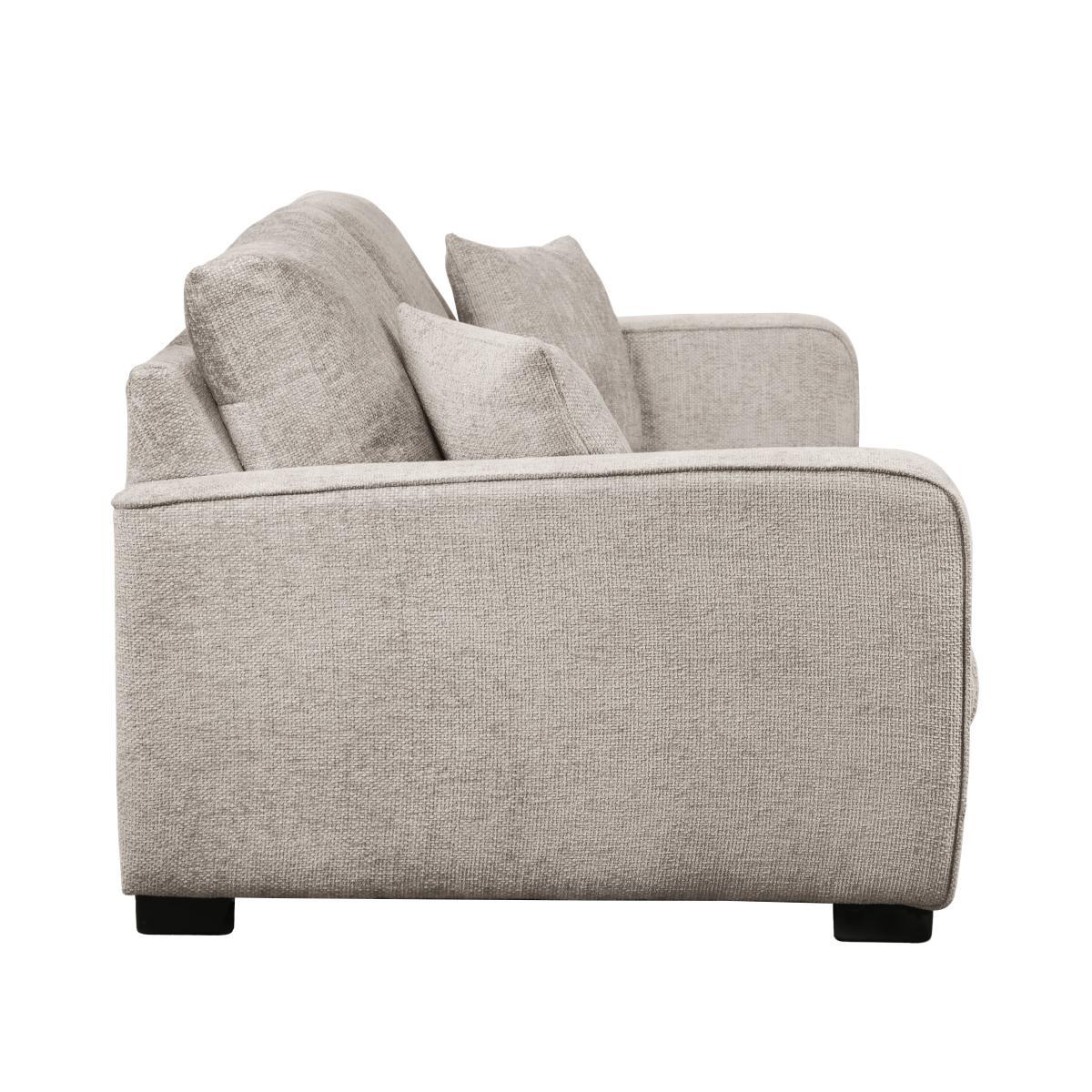 Carson Chunky Chenille 4 Seater Sofa Sand – image 4