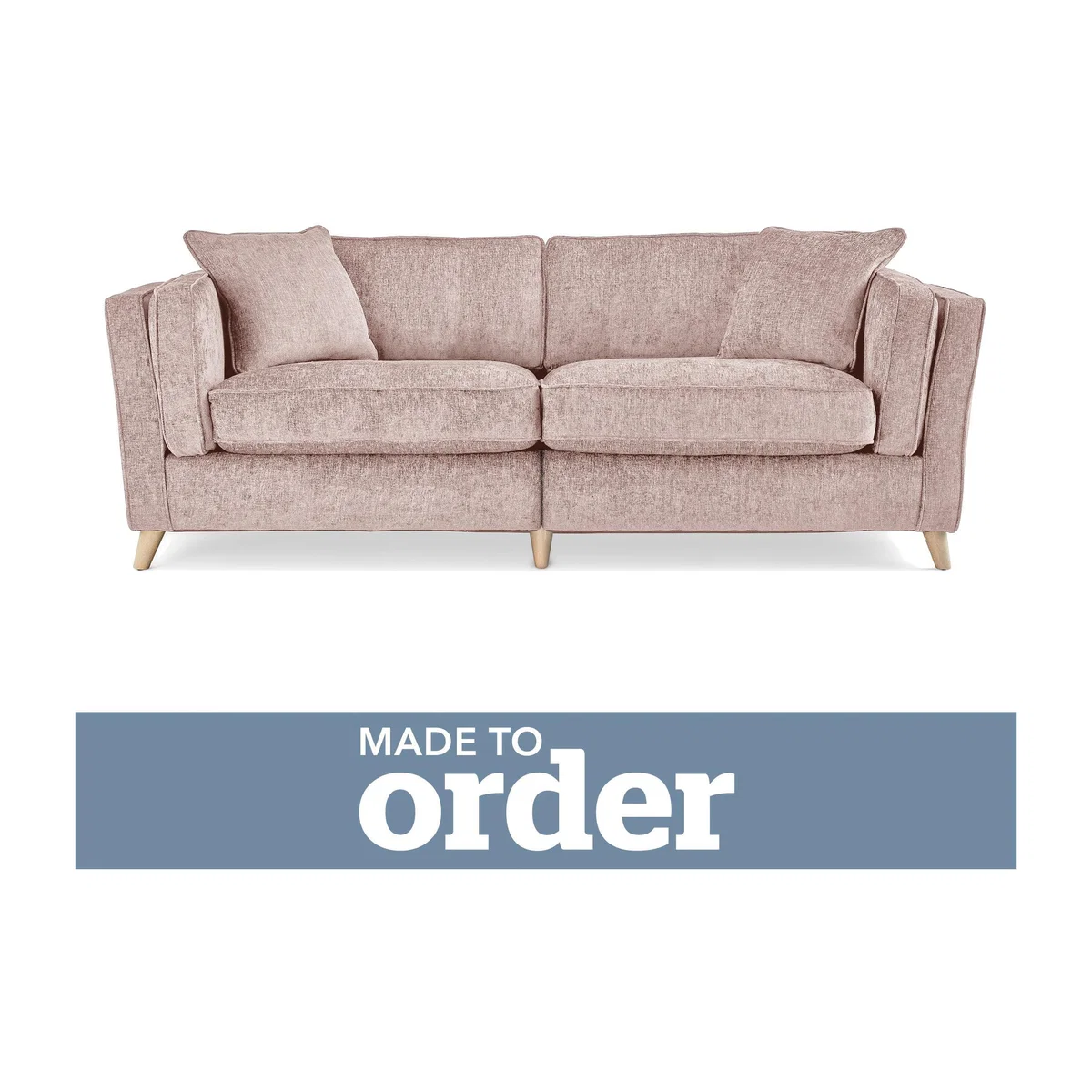 Arabella 4 Seater Sofa Luxury Chenille Pink – image 1