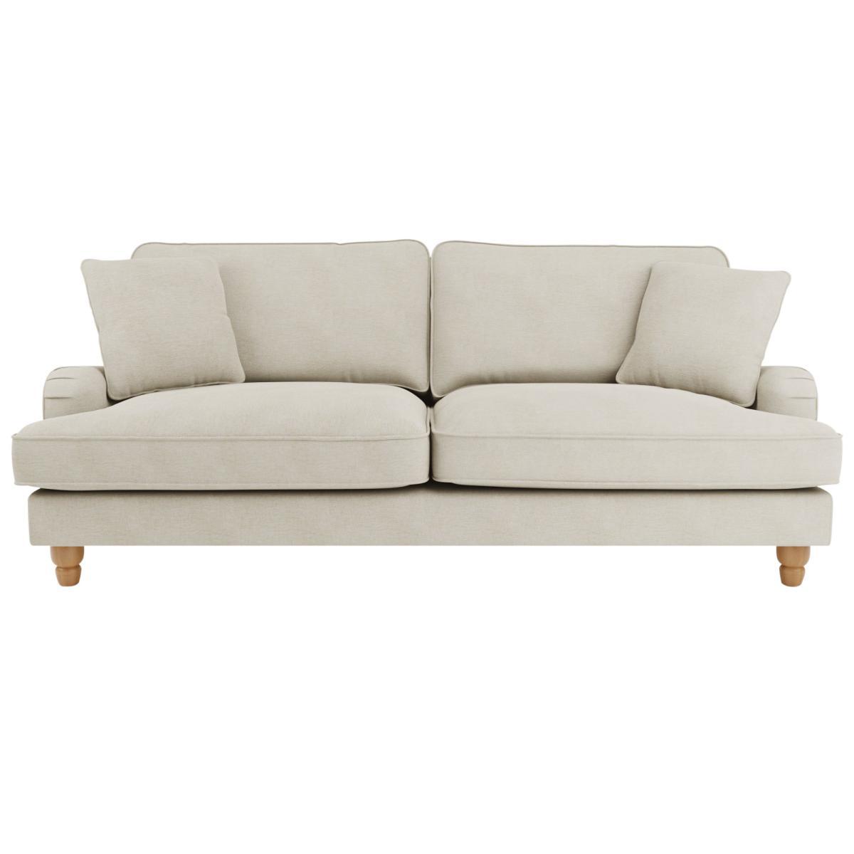 Beatrice Fabric 4 Seater Sofa Natural – image 2