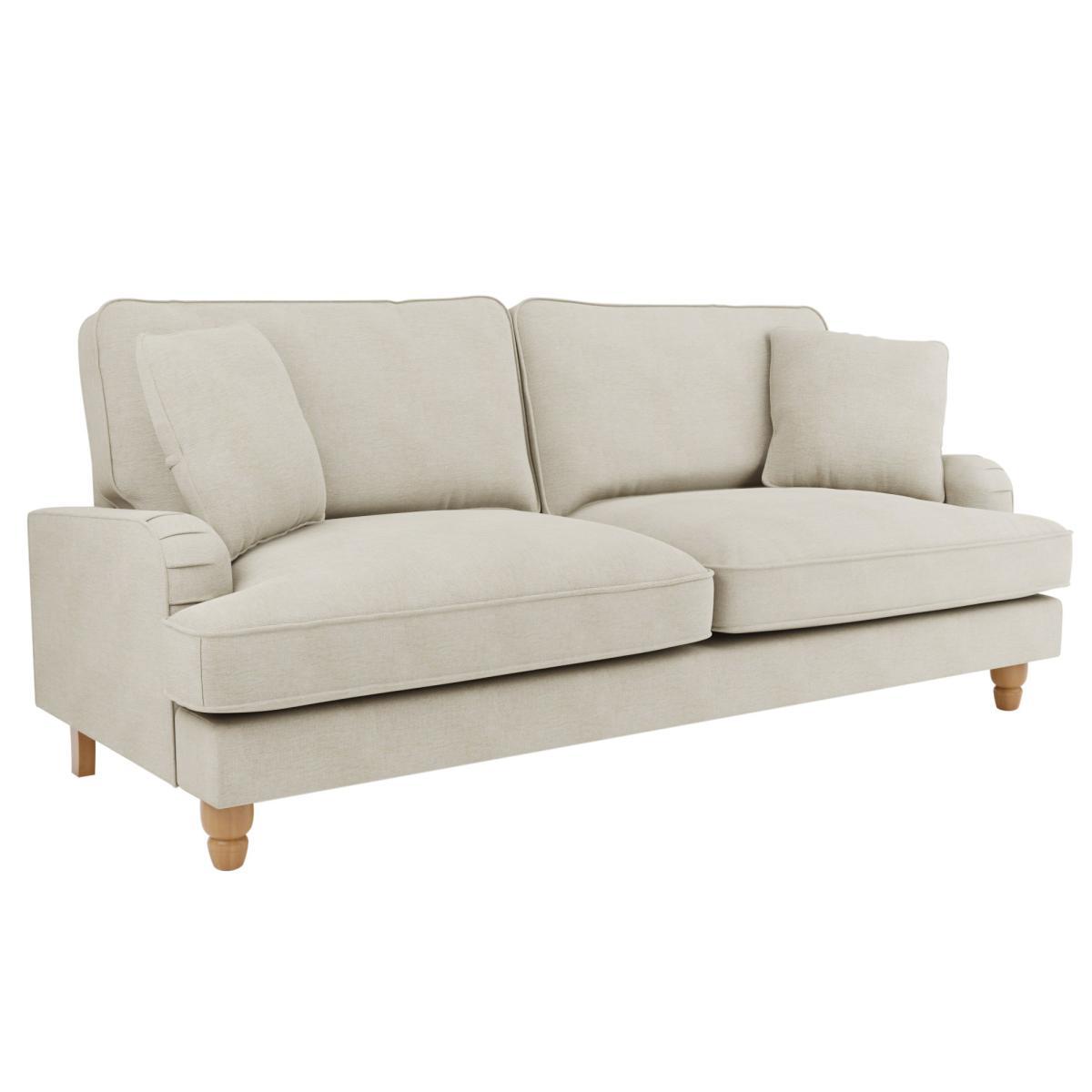 Beatrice Fabric 4 Seater Sofa Natural – image 3