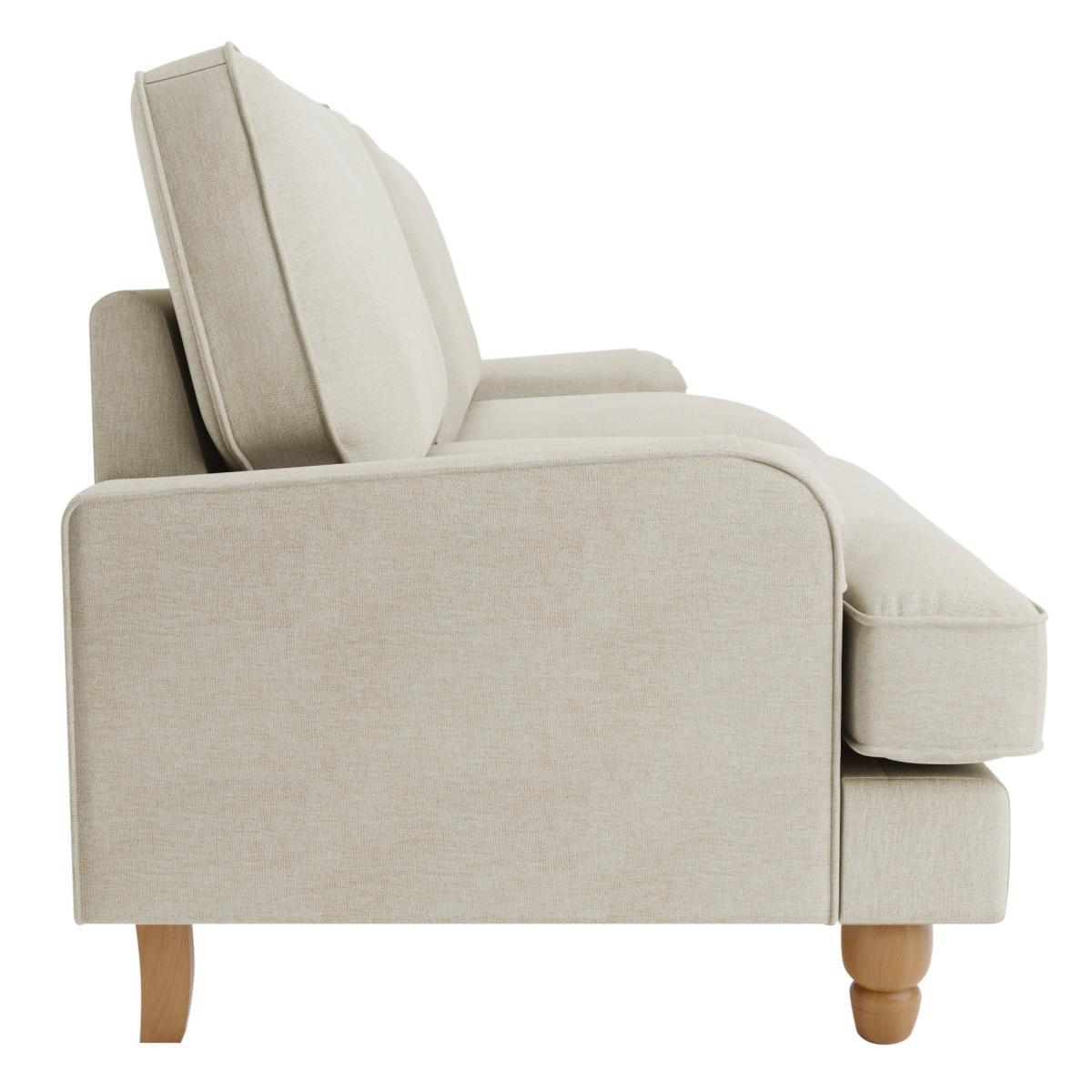 Beatrice Fabric 4 Seater Sofa Natural – image 4