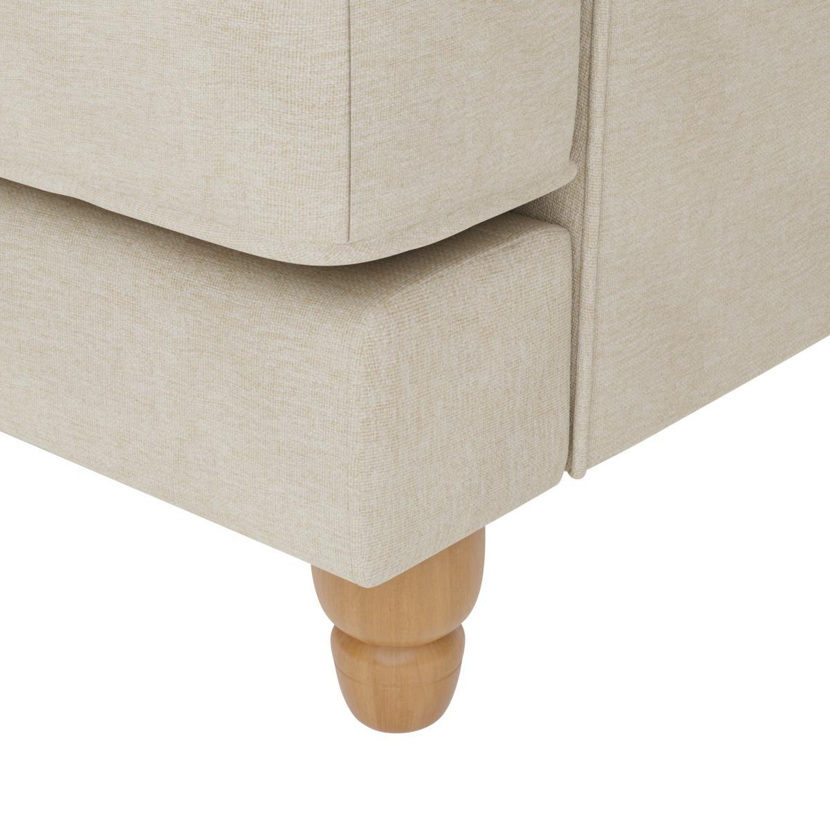 Beatrice Fabric 4 Seater Sofa Natural – image 6