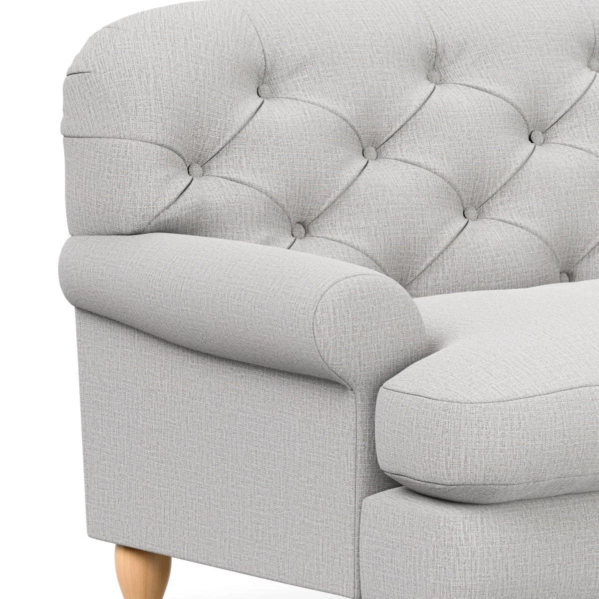 Canterbury Textured Weave 4 Seater Sofa Textured Weave Silver – image 6