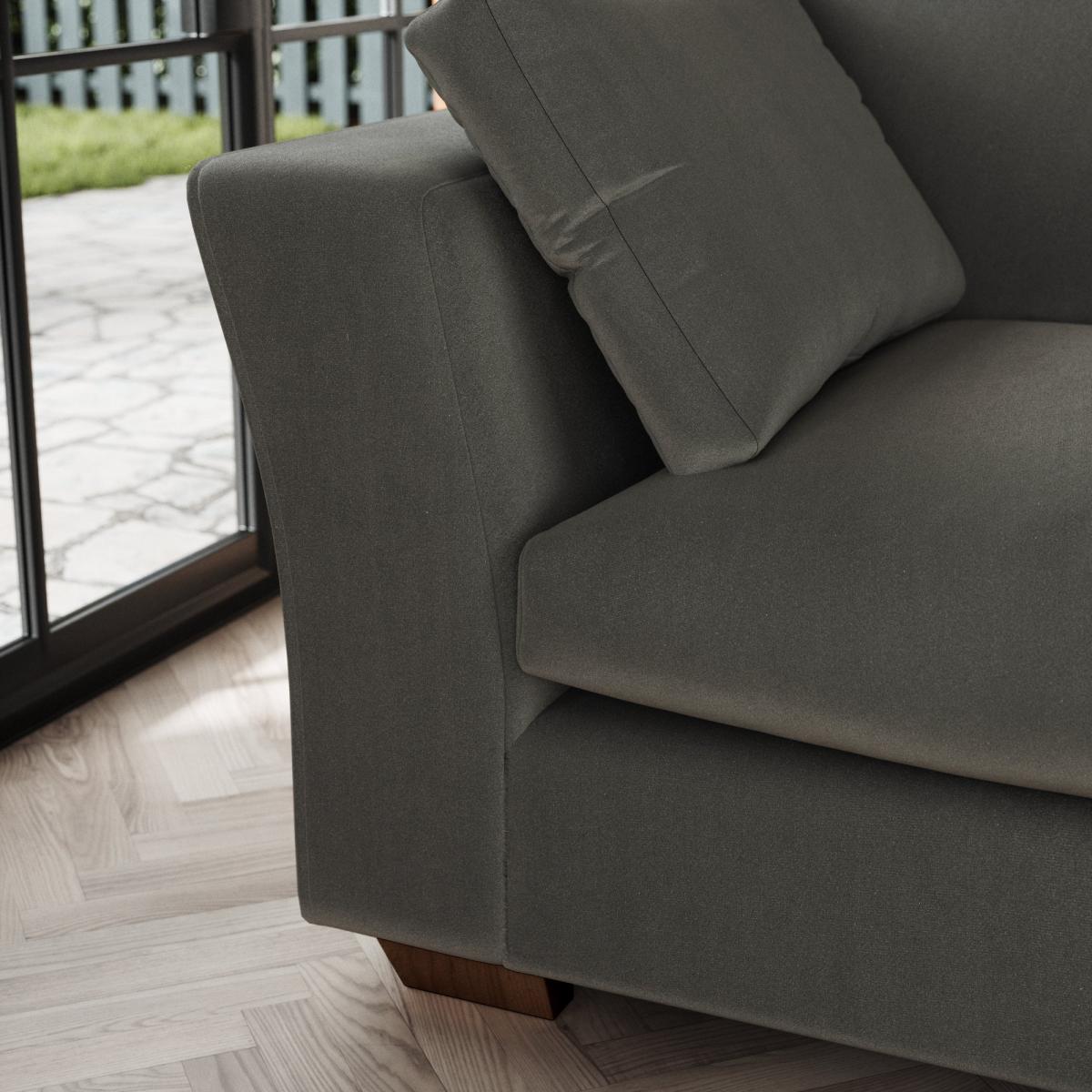 Blakeney 4 Seater Sofa Cosy Velvet Grey – image 5