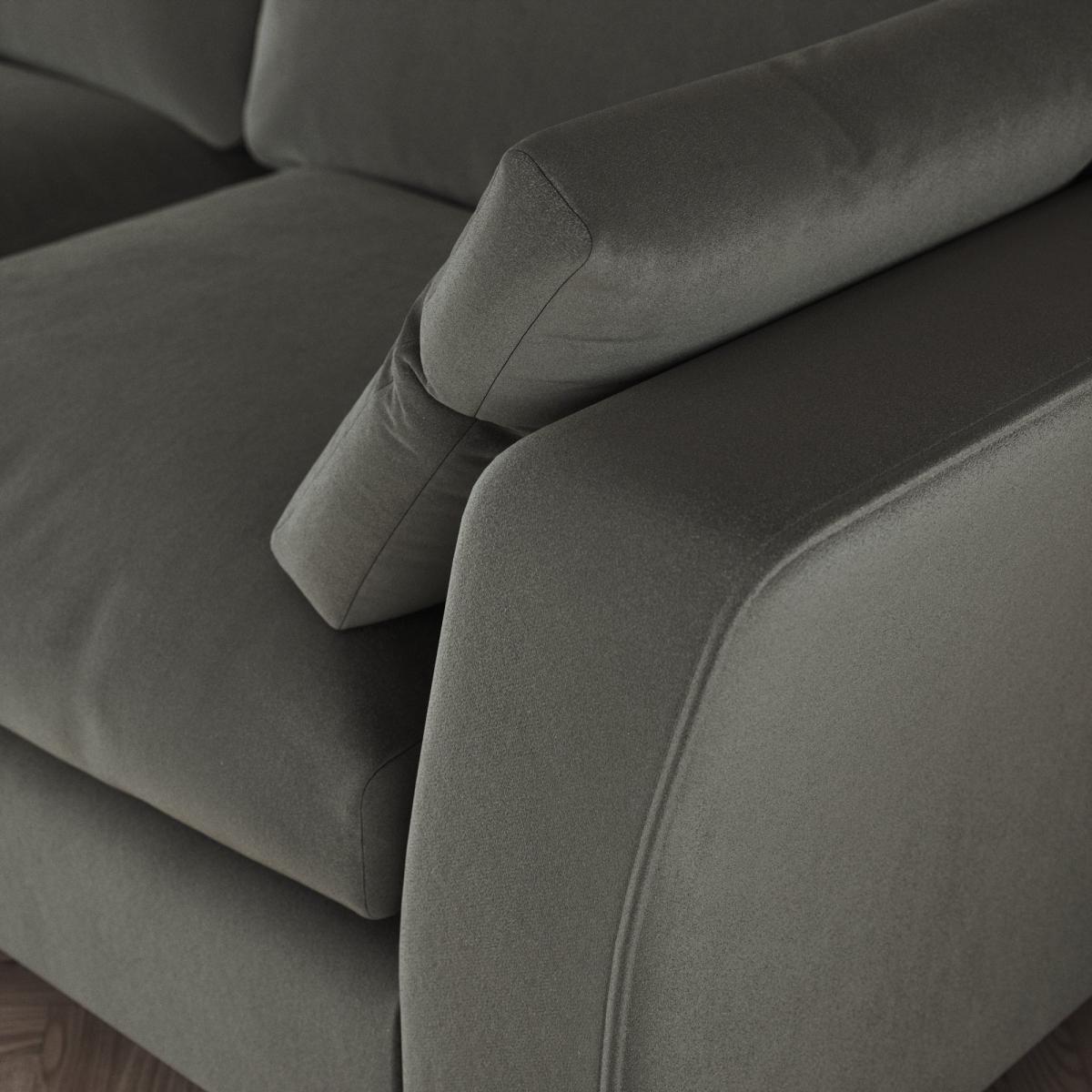 Blakeney 4 Seater Sofa Cosy Velvet Grey – image 6