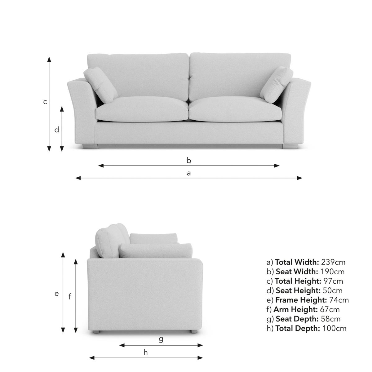 Blakeney 4 Seater Sofa Cosy Velvet Grey – image 8