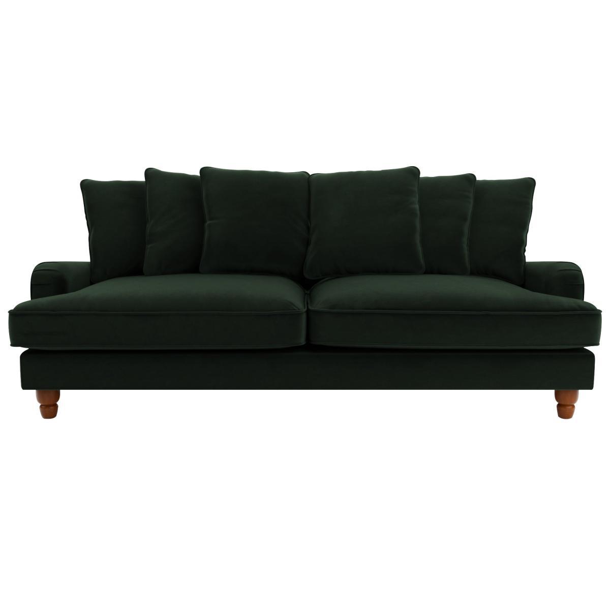 Beatrice Velvet Scatter Back 4 Seater Sofa Bottle (Green) – image 2