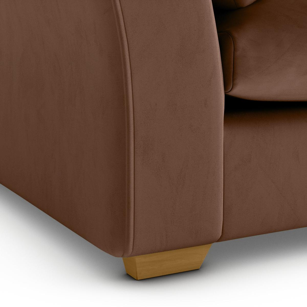 Blakeney Luxury Velvet 4 Seater Sofa Luxury Velvet Pinecone – image 6