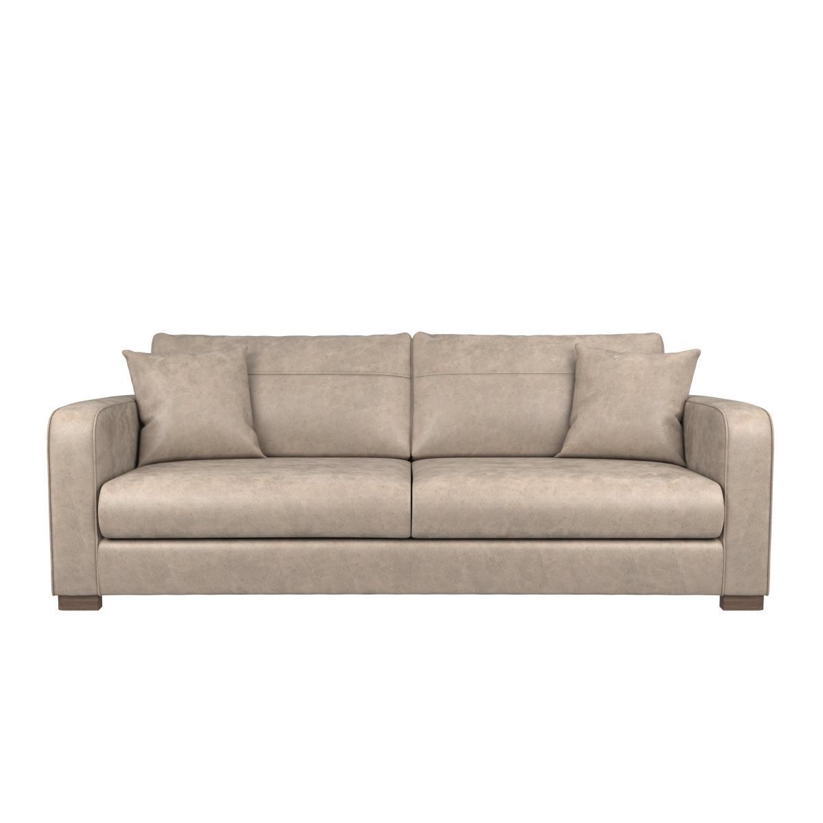 Carson Faux Leather 4 Seater Sofa Mink – image 2
