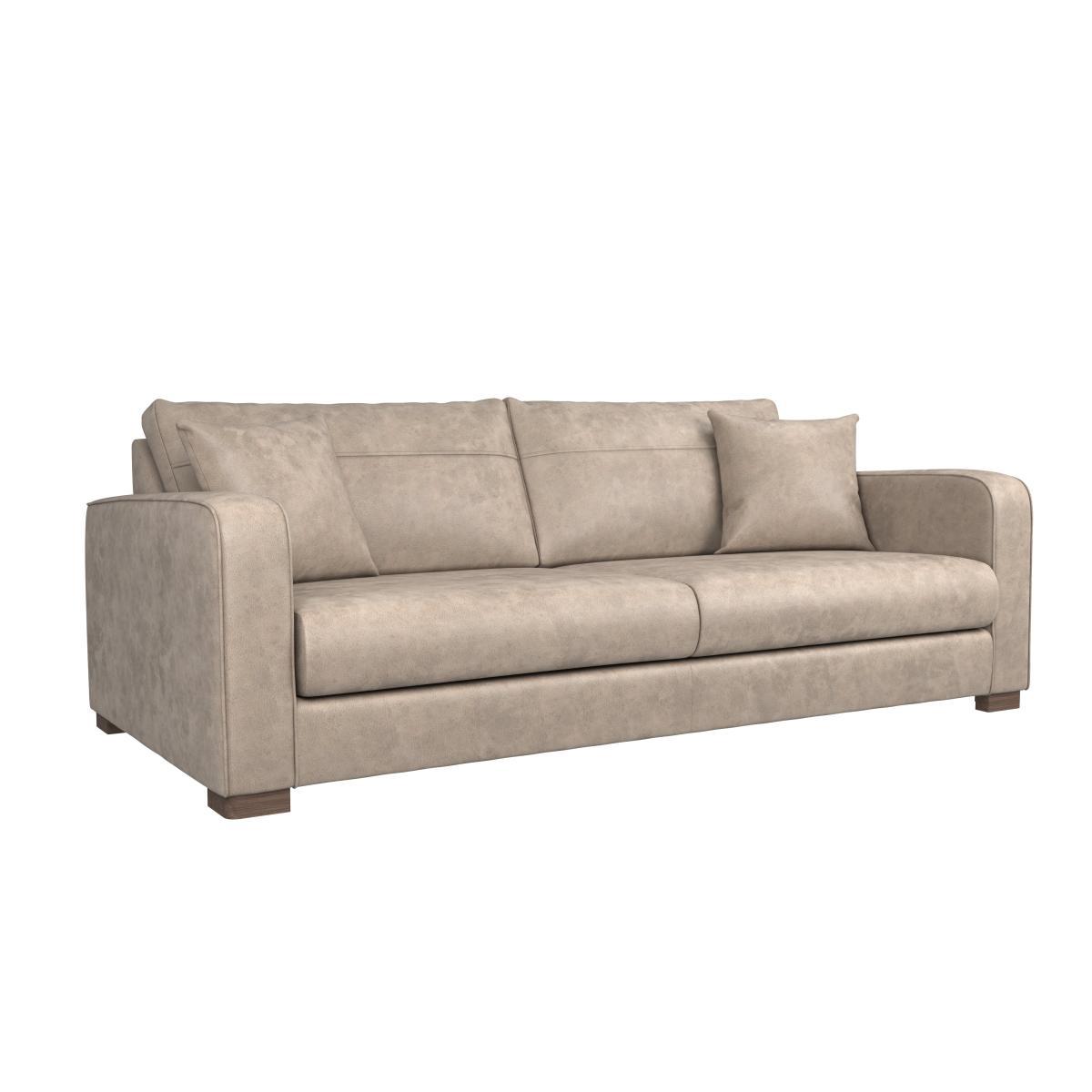 Carson Faux Leather 4 Seater Sofa Mink – image 3