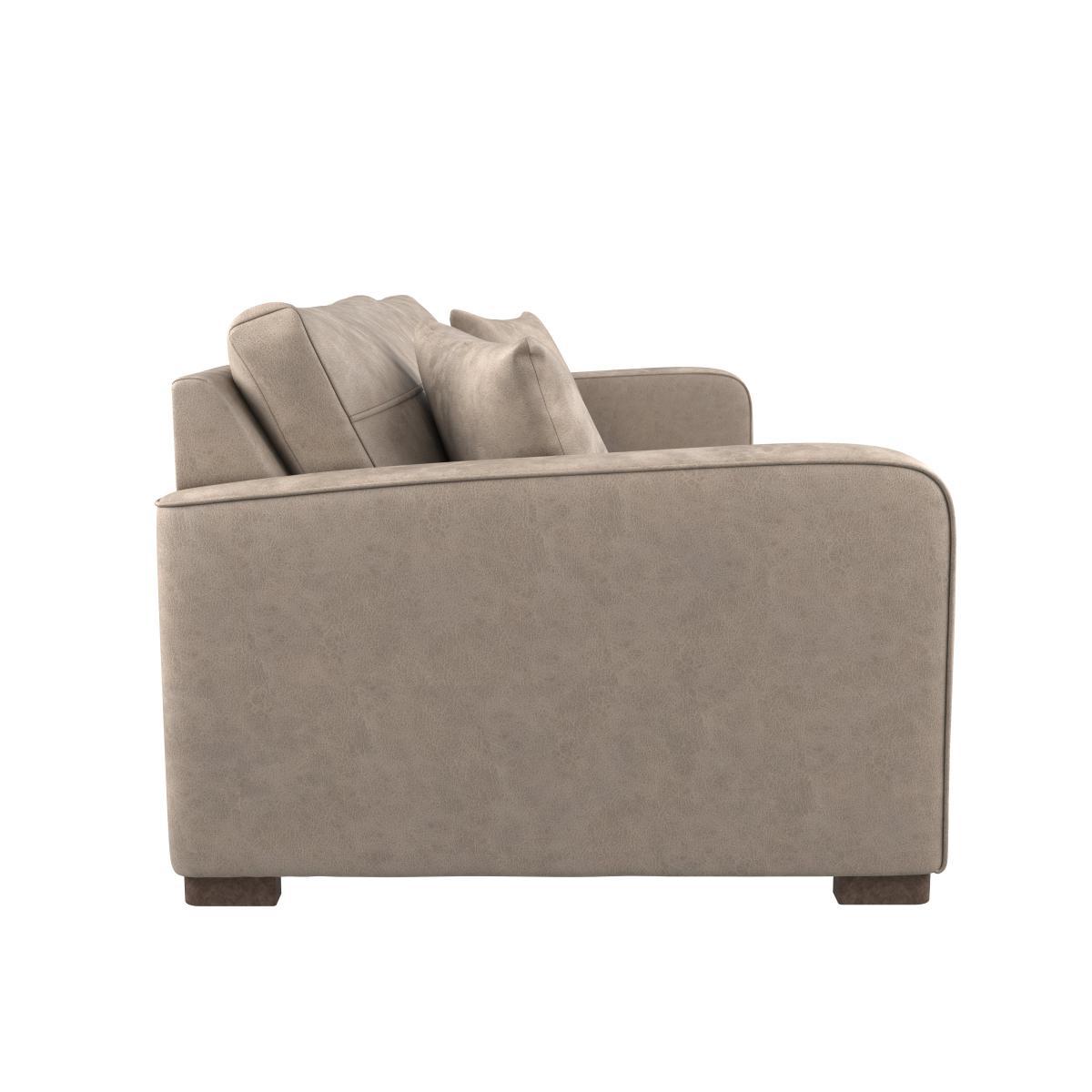 Carson Faux Leather 4 Seater Sofa Mink – image 4