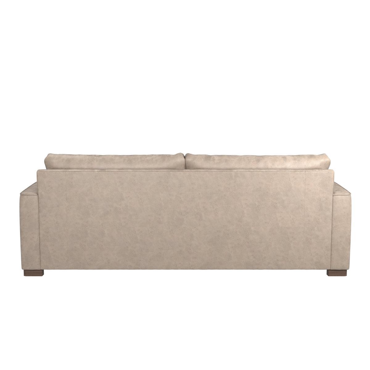Carson Faux Leather 4 Seater Sofa Mink – image 5