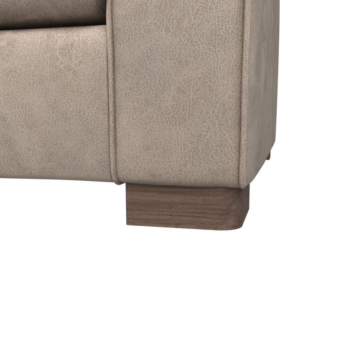 Carson Faux Leather 4 Seater Sofa Mink – image 8