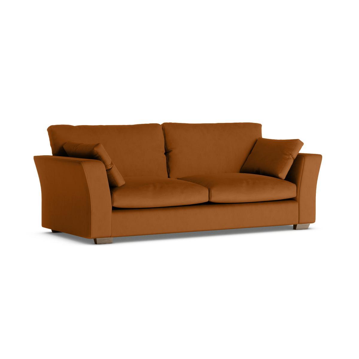 Blakeney Luxury Velvet 4 Seater Sofa Luxury Velvet Orange Umber – image 2