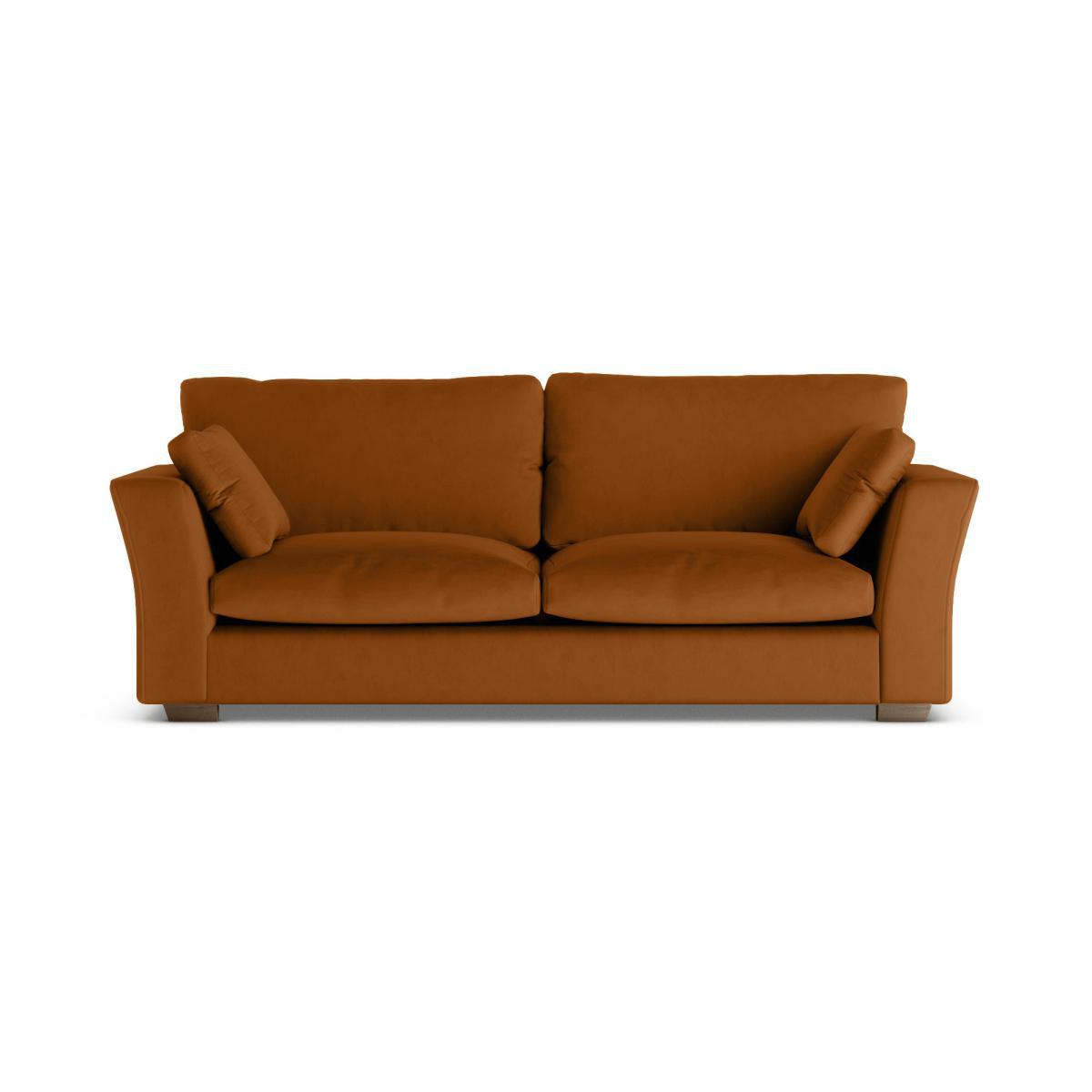 Blakeney Luxury Velvet 4 Seater Sofa Luxury Velvet Orange Umber – image 3