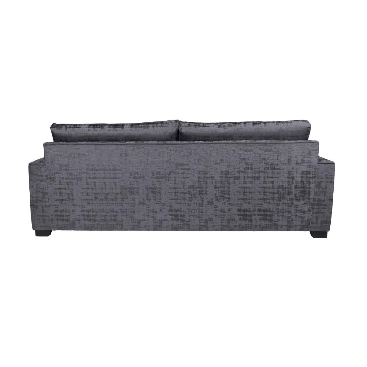 Carson Distressed Velvet 4 Seater Sofa Grey – image 4