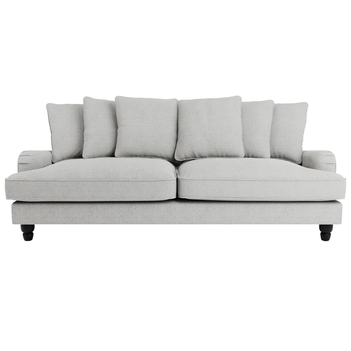 Beatrice Boucle Scatter Back 4 Seater Sofa Light Grey – image 2