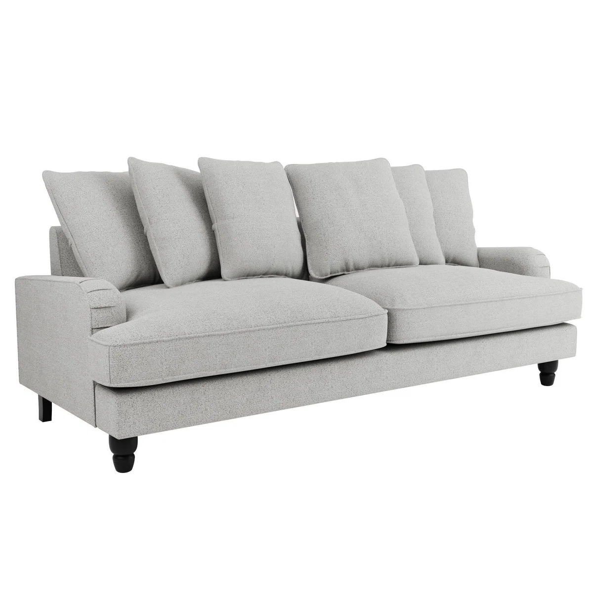 Beatrice Boucle Scatter Back 4 Seater Sofa Light Grey – image 3