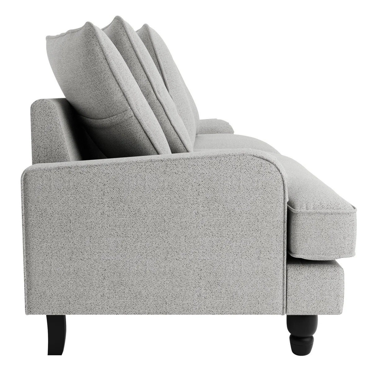 Beatrice Boucle Scatter Back 4 Seater Sofa Light Grey – image 4