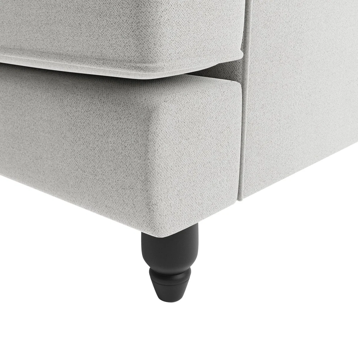 Beatrice Boucle Scatter Back 4 Seater Sofa Light Grey – image 8