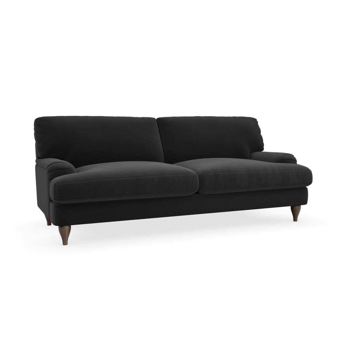 Darwin Luxury Velvet 4 Seater Sofa Luxury Velvet Black – image 2