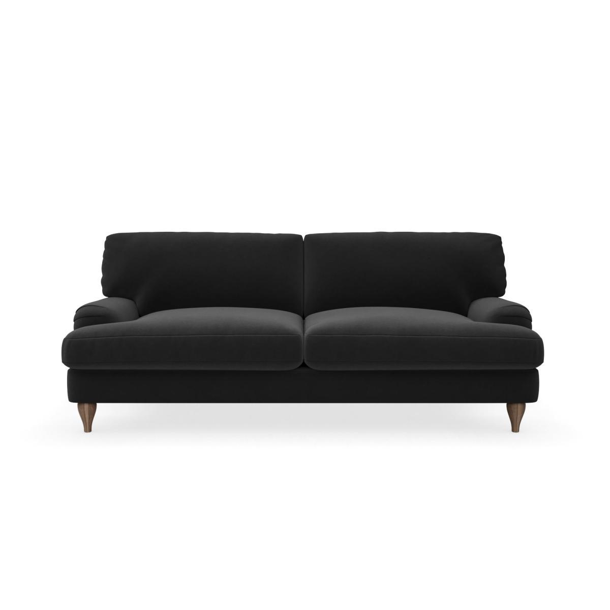Darwin Luxury Velvet 4 Seater Sofa Luxury Velvet Black – image 3