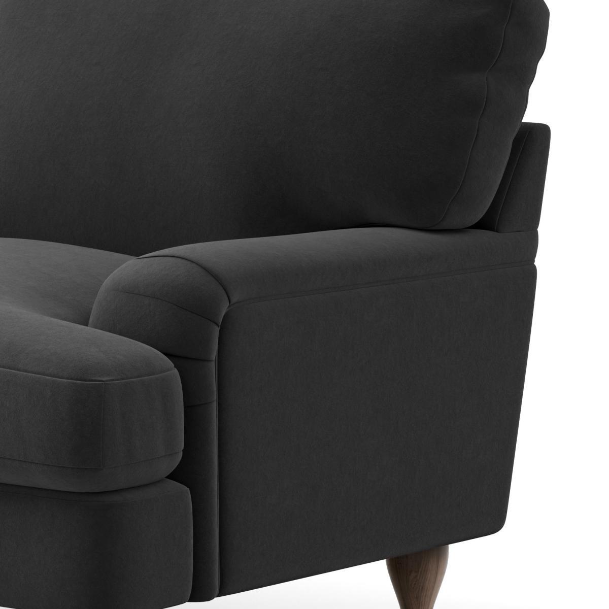 Darwin Luxury Velvet 4 Seater Sofa Luxury Velvet Black – image 7