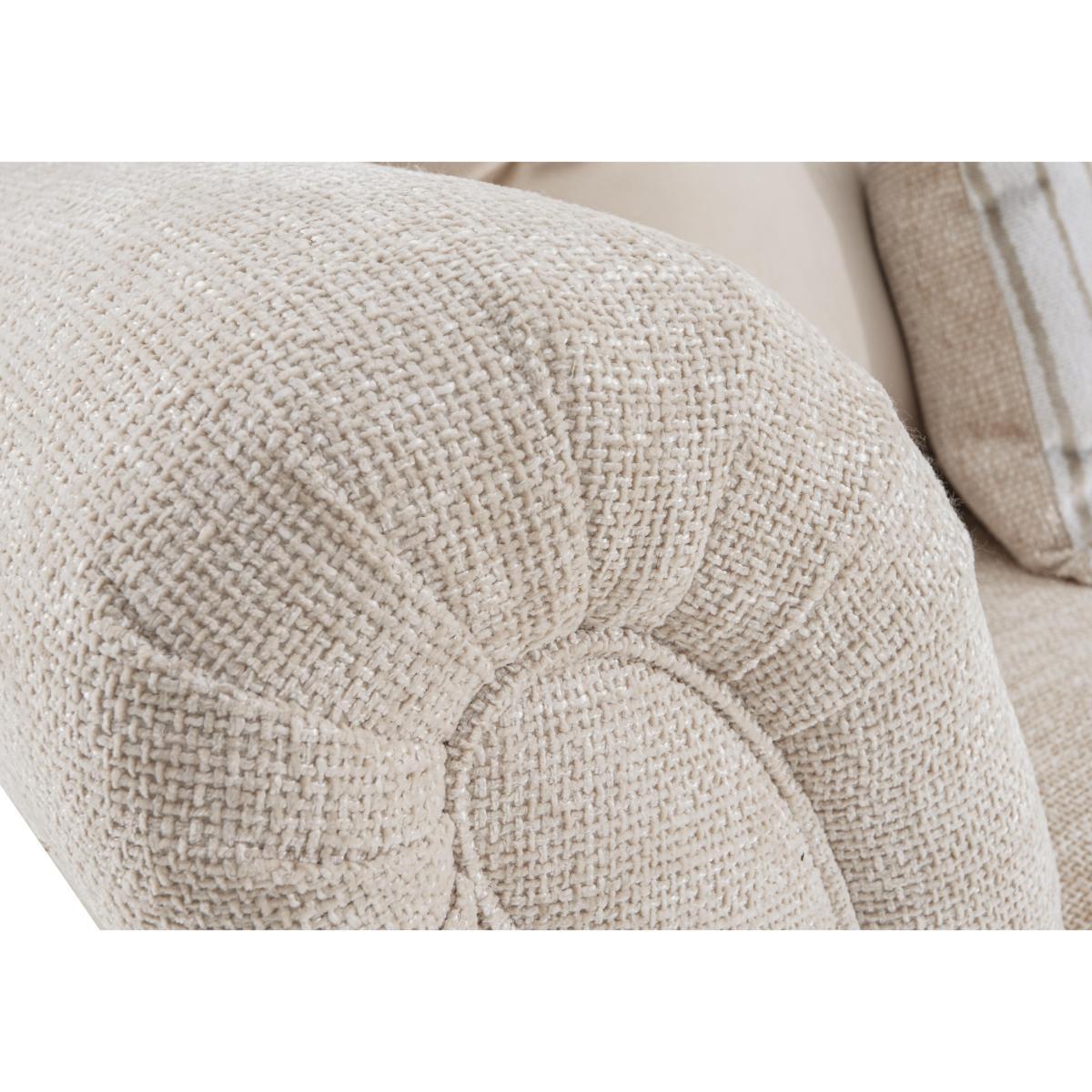 Oyster Bay 4 Seater Split Fabric Classic Back Sofa - Grey – image 2
