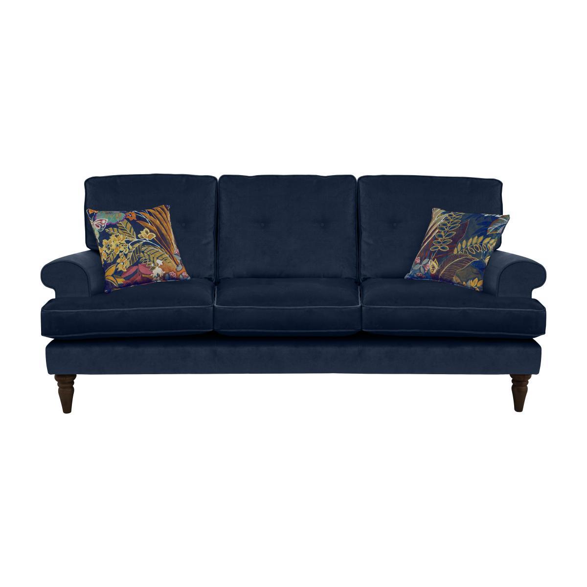 The Botanical Collection Paradiso 4 Seater Fabric Patterned Sofa - Blue – image 1