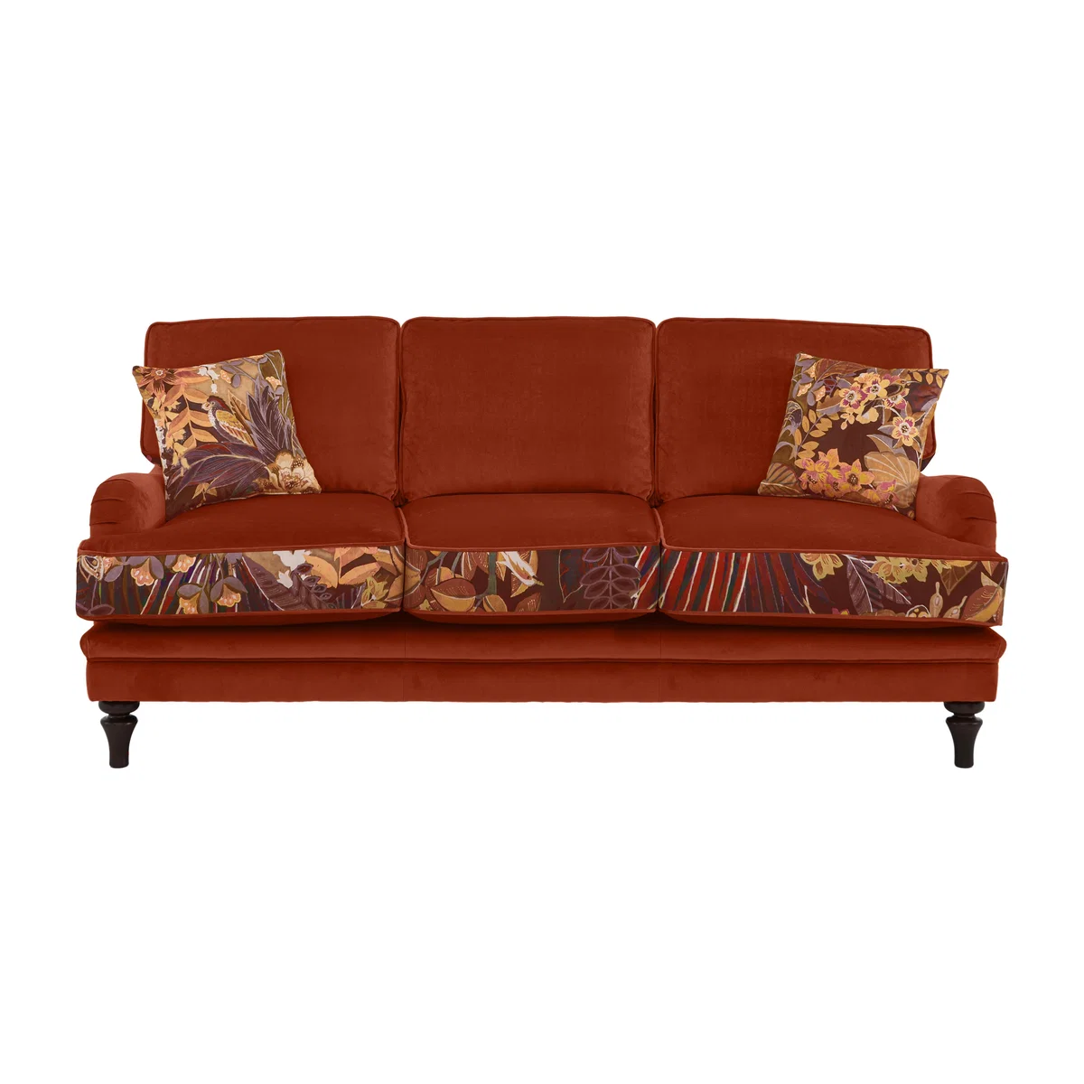The Botanical Collection Tropicana 4 Seater Fabric Patterned Sofa - Red – image 1