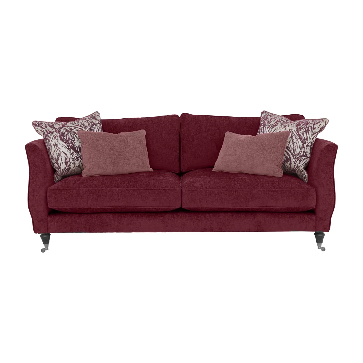 Boutique Chatterley 4 Seater Sofa - Bolero Boysenberry with Ebony Castors – image 1