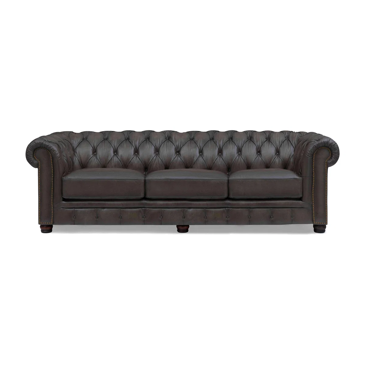 At The Helm - Shackleton 4 Seater Leather Chesterfield Sofa – image 1