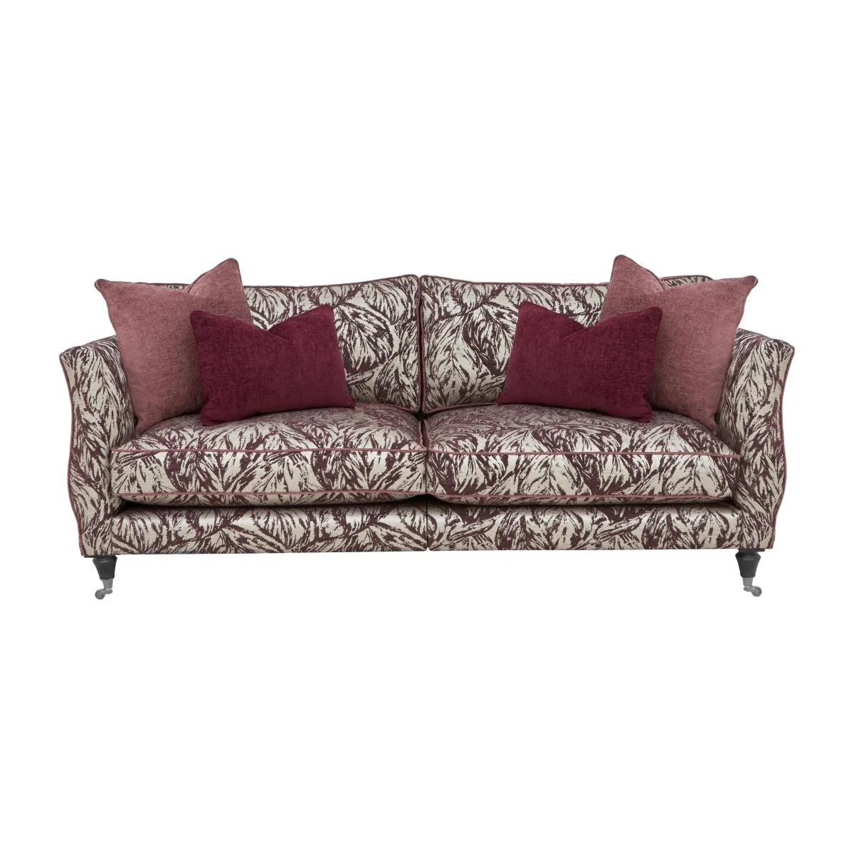 Boutique Chatterley 4 Seater Split Frame Sofa - Canopy Mulberry with Ebony Castors – image 1