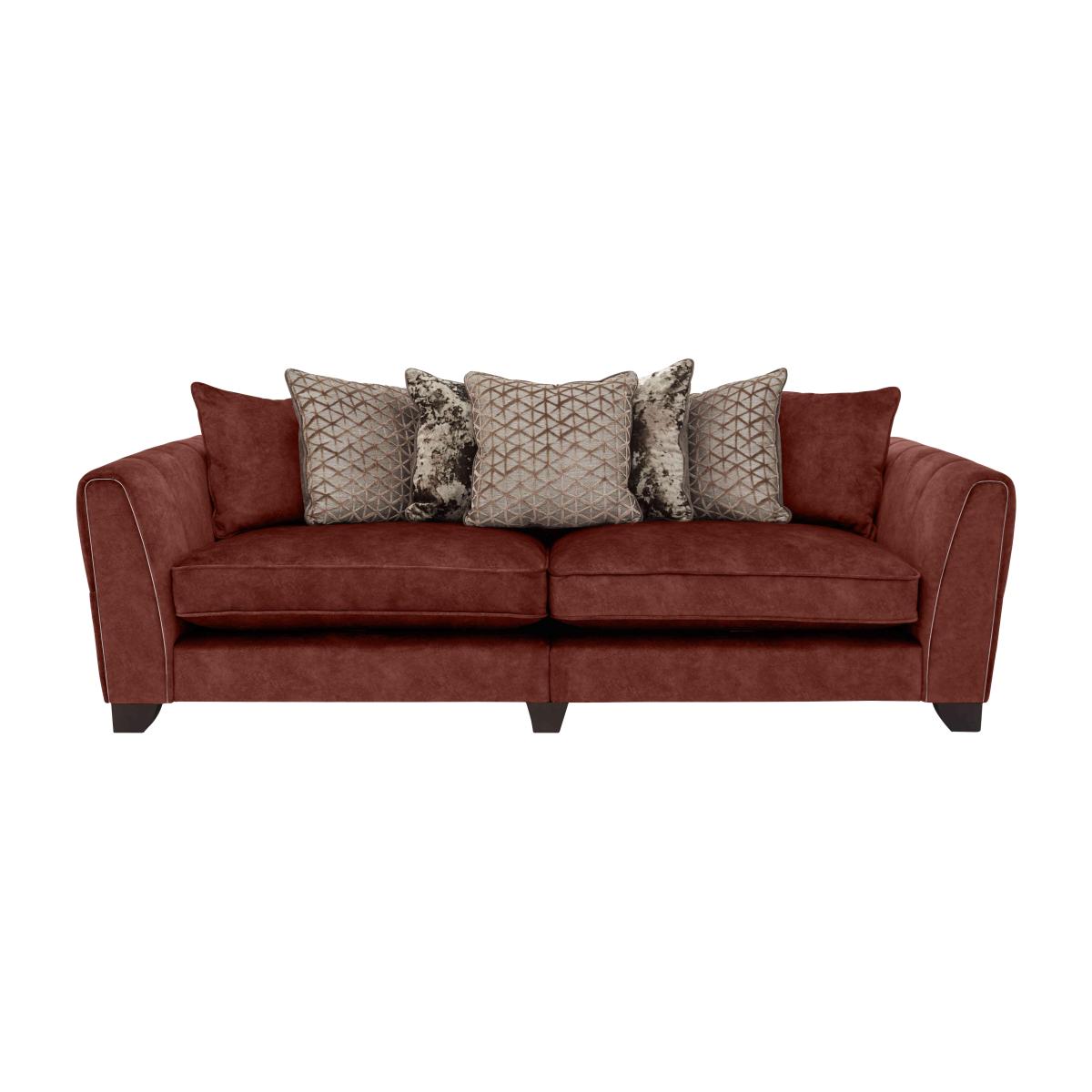 Ariana 4 Seater Fabric Pillow Back Sofa – image 1