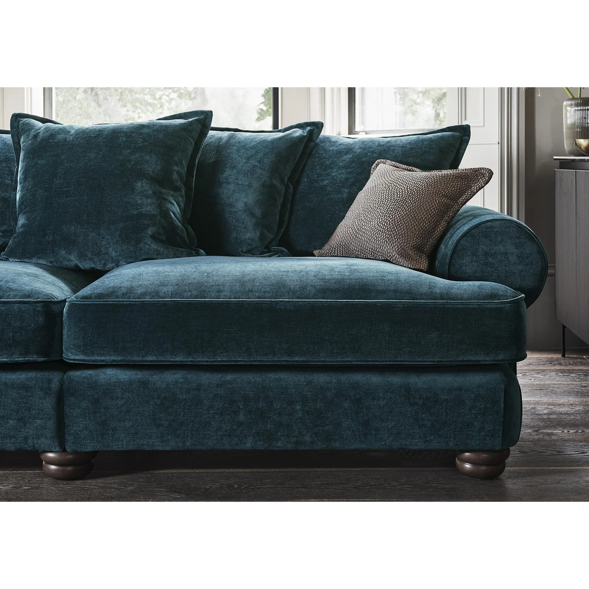 Brianna 4 Seater Split Scatter Back Sofa - Teal – image 3