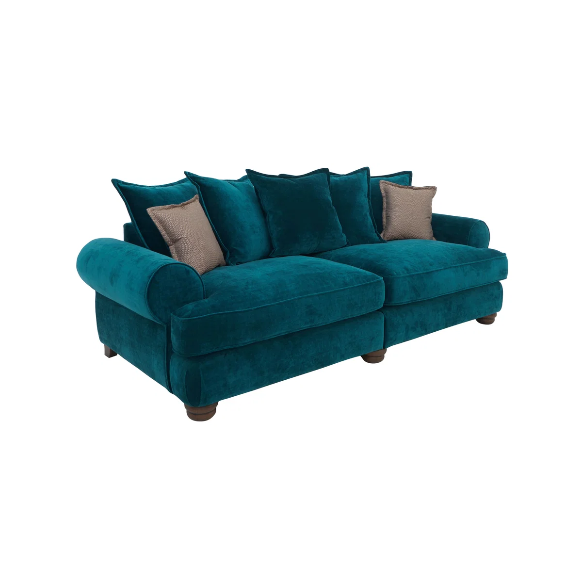 Brianna 4 Seater Split Scatter Back Sofa - Teal – image 7