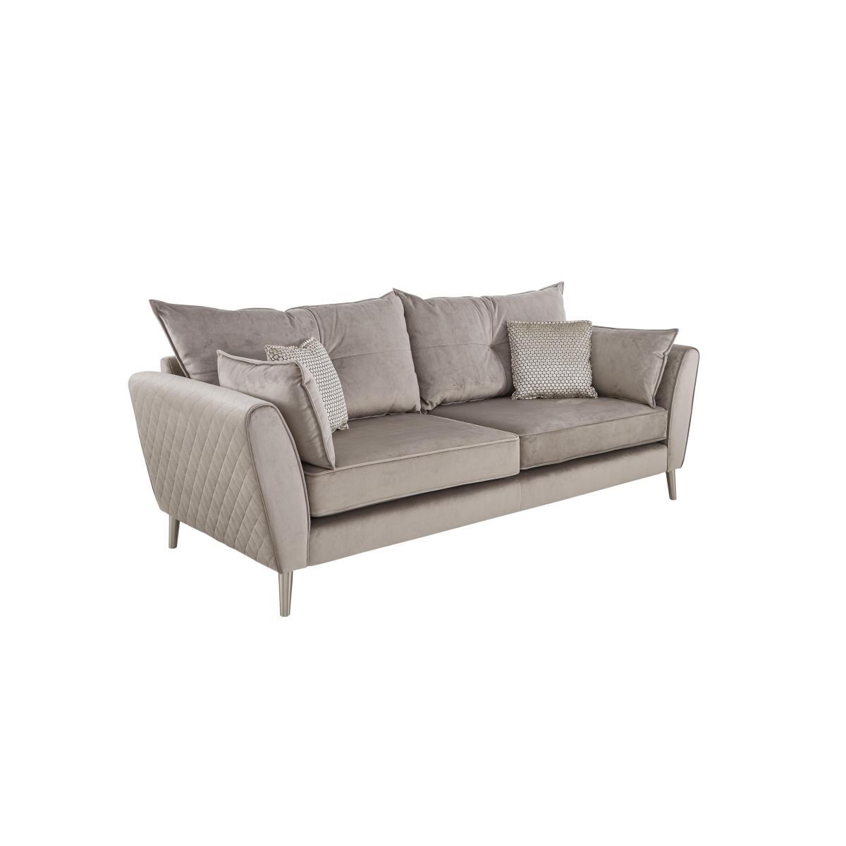 Celestia 4 Seater Fabric Sofa - Cream – image 6
