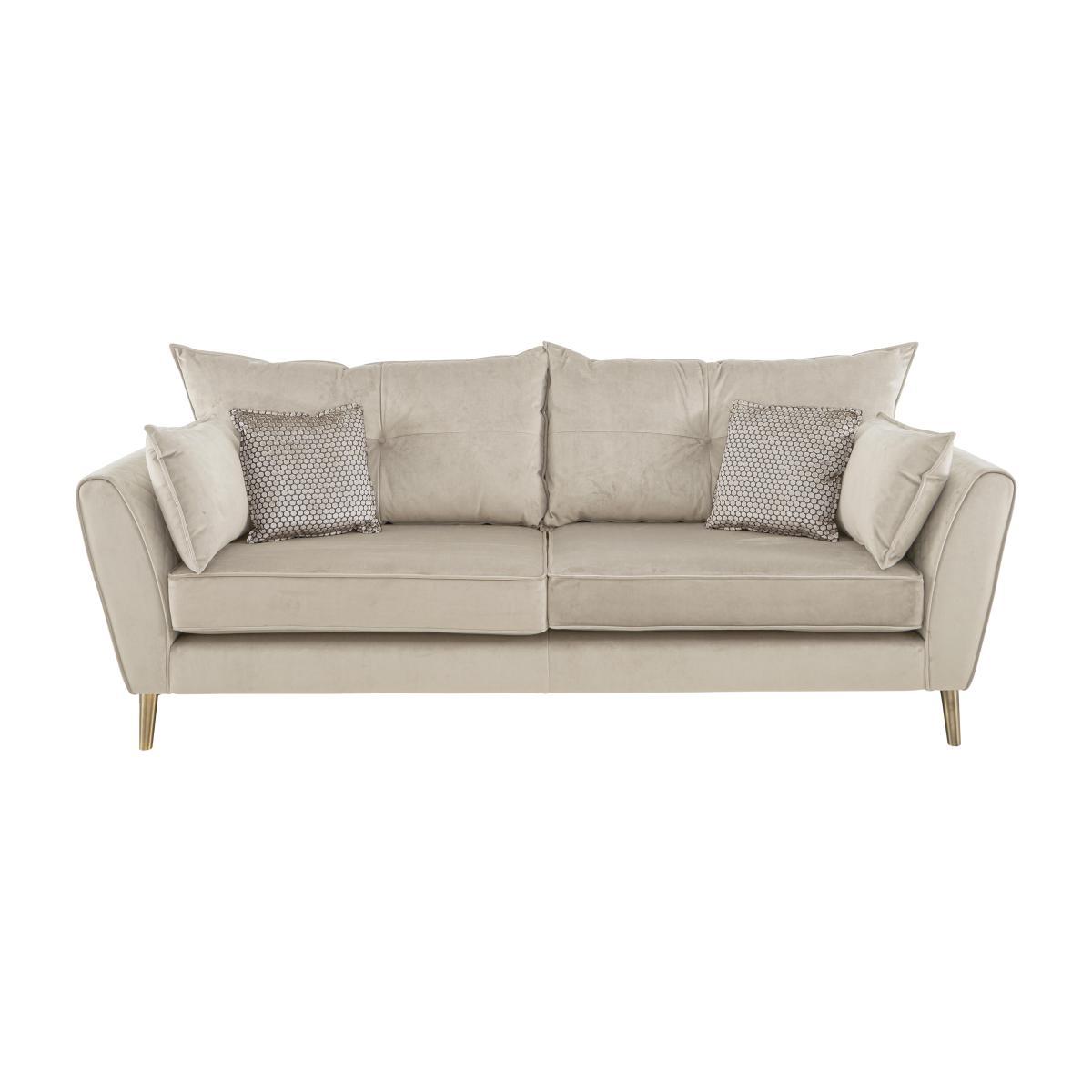 Celestia 4 Seater Fabric Sofa - Cream – image 1