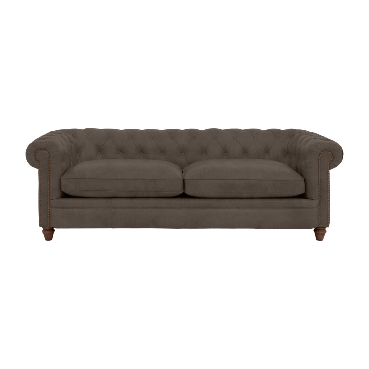 Alexander and James - Chesterfield Collection Ralph 4 Seater Fabric Sofa - Discovery with Studs - Dark Feet