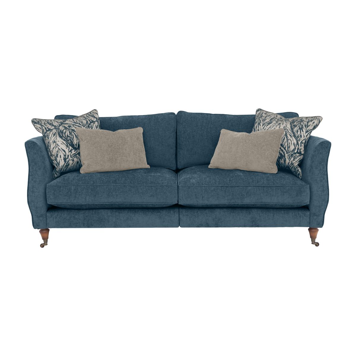 Boutique Chatterley 4 Seater Split Frame Sofa - Bolero Spruce with Walnut Castors – image 1