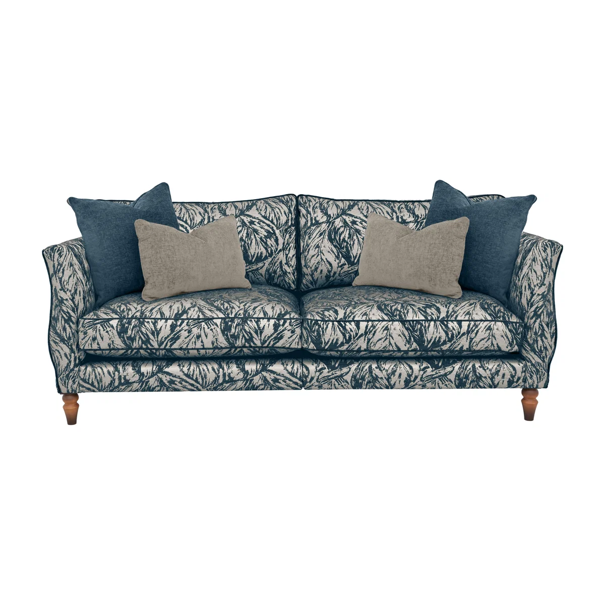 Boutique Chatterley 4 Seater Split Frame Sofa - Canopy Spruce with Walnut Feet – image 1