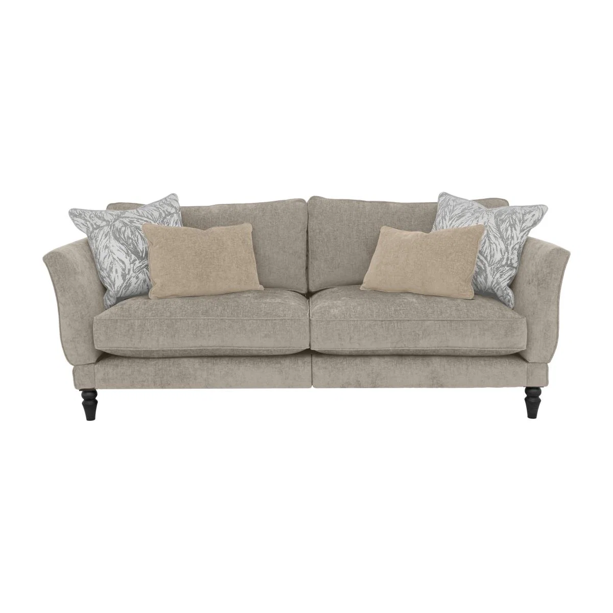 Boutique Chatterley 4 Seater Split Frame Sofa with Knole Arms - Bolero Quill with Ebony Feet – image 1